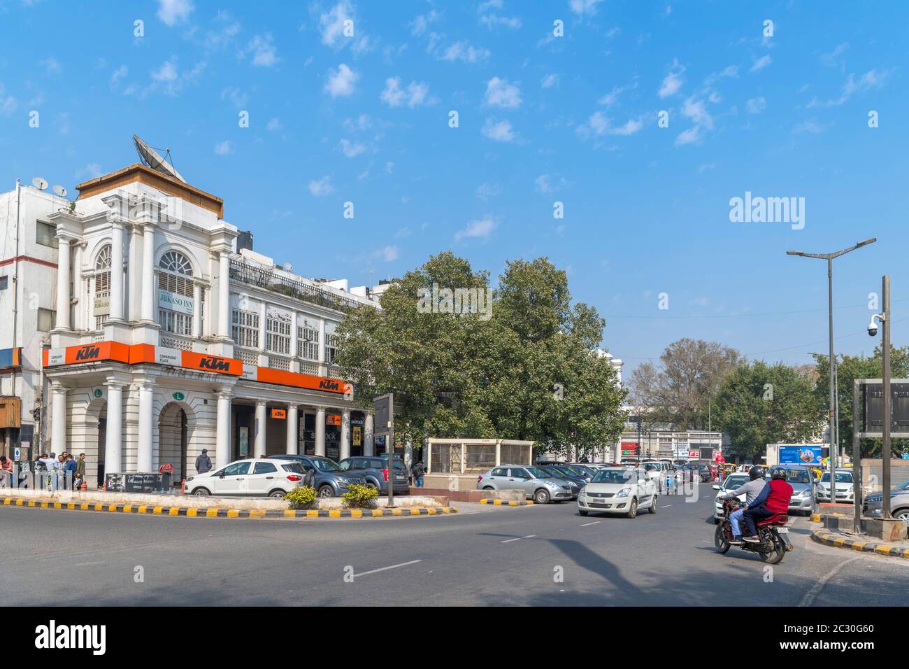 Shops on Connaught Place, New Delhi, Delhi, India Stock Photo