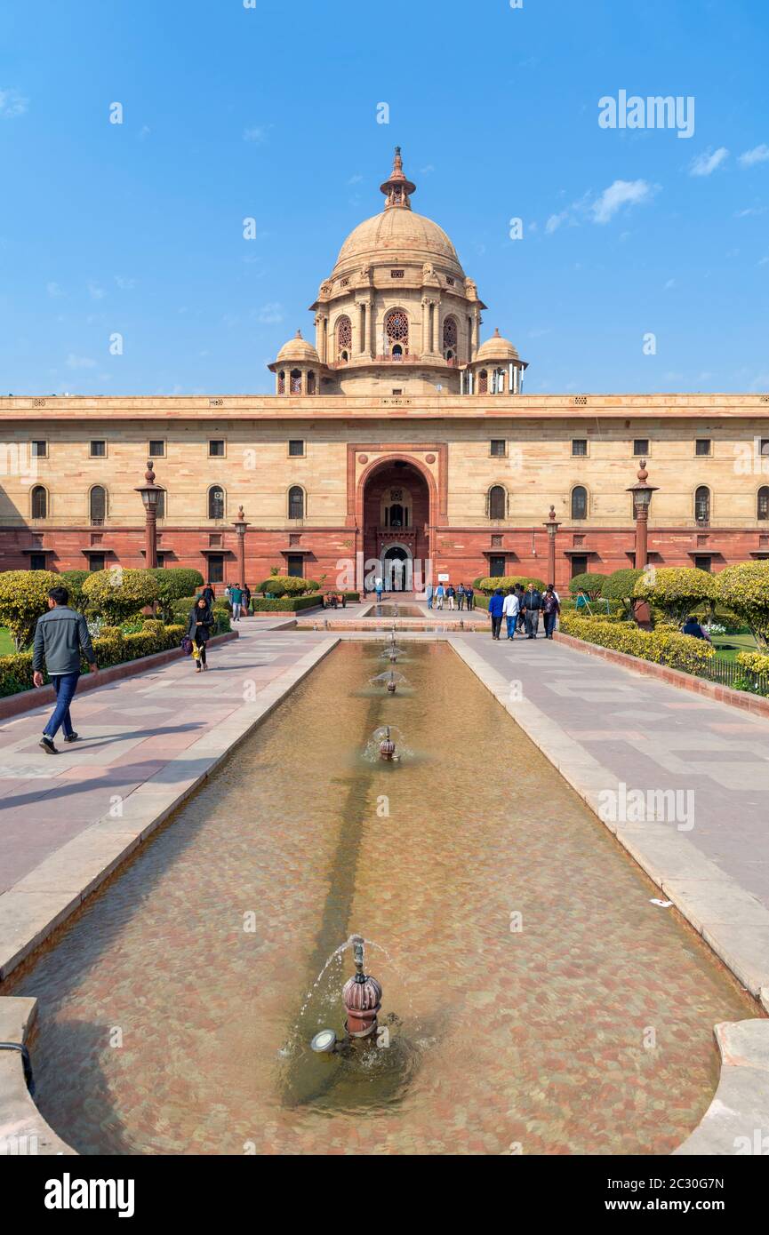 Secretariat Building on Rajpath, New Delhi, Delhi, India Stock Photo