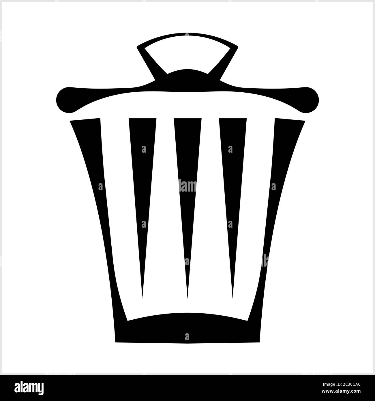 Trash Can Icon Vector Art Illustration Stock Vector Image & Art - Alamy