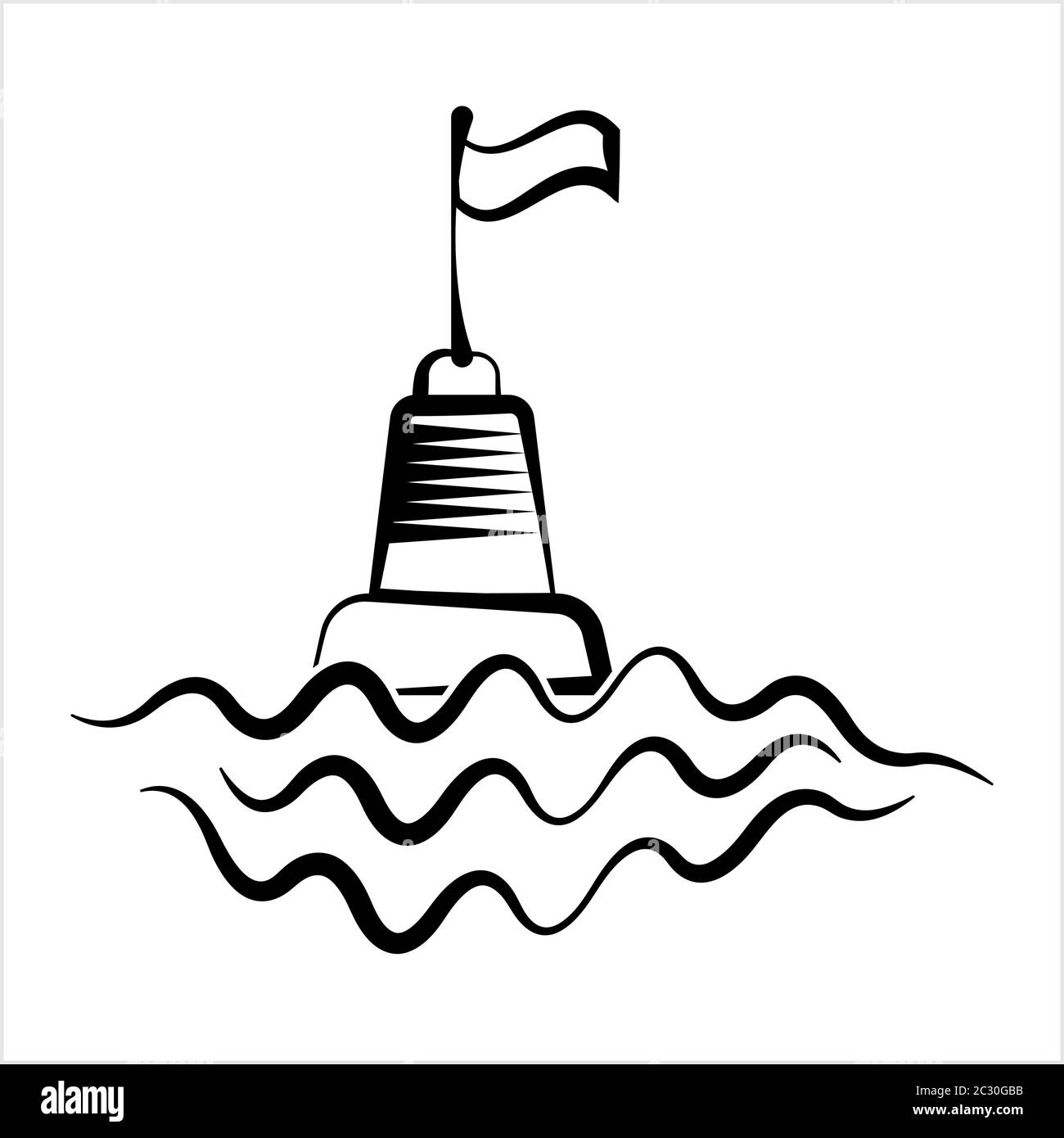 Buoy Icon, Float Buoy Icon Vector Art Illustration Stock Vector Image