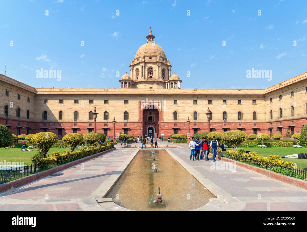 Secretariat Building on Rajpath, New Delhi, Delhi, India Stock Photo