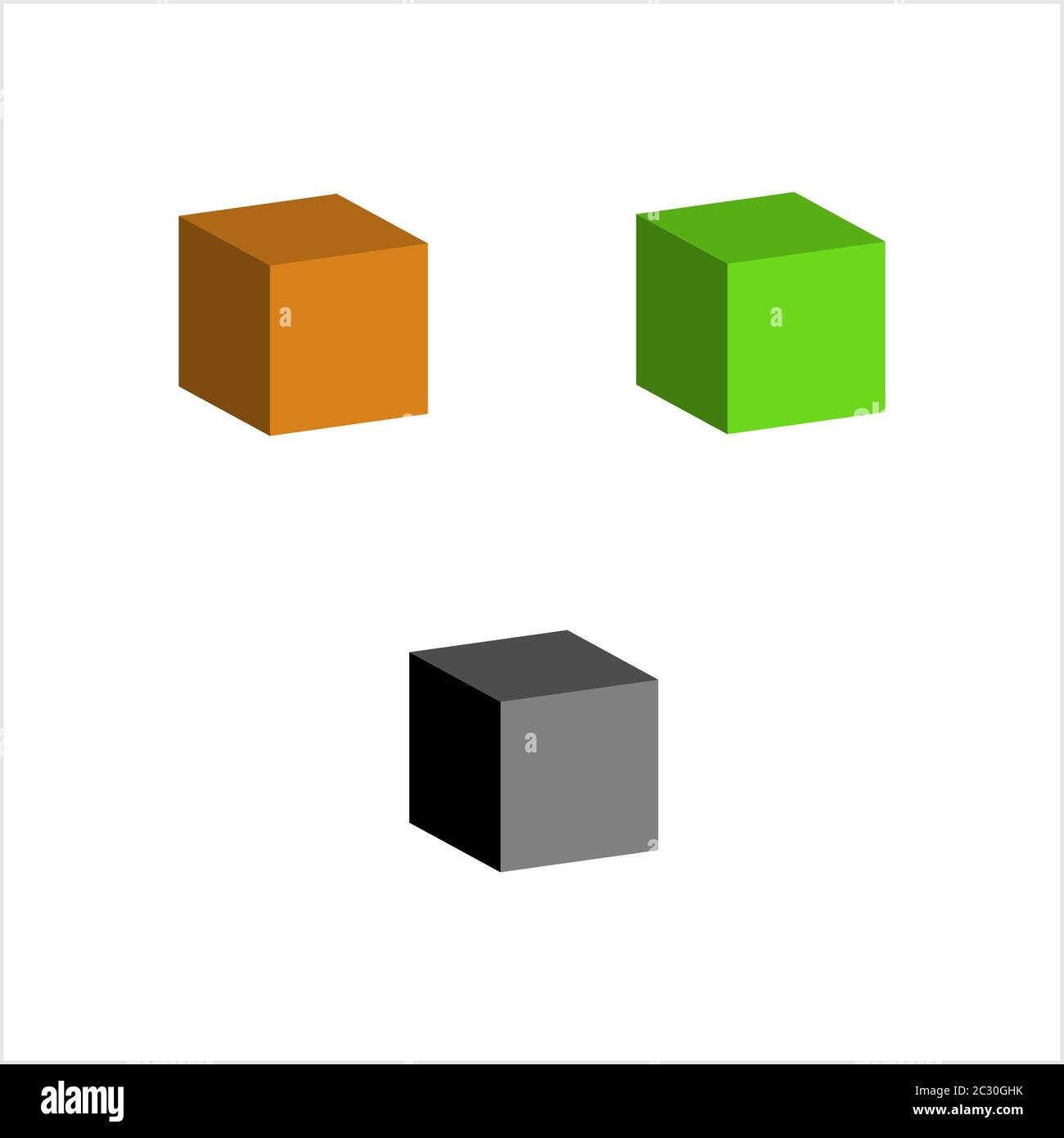 Cube Icon, 3d Line Art Design Vector Art Illustration Stock Vector ...