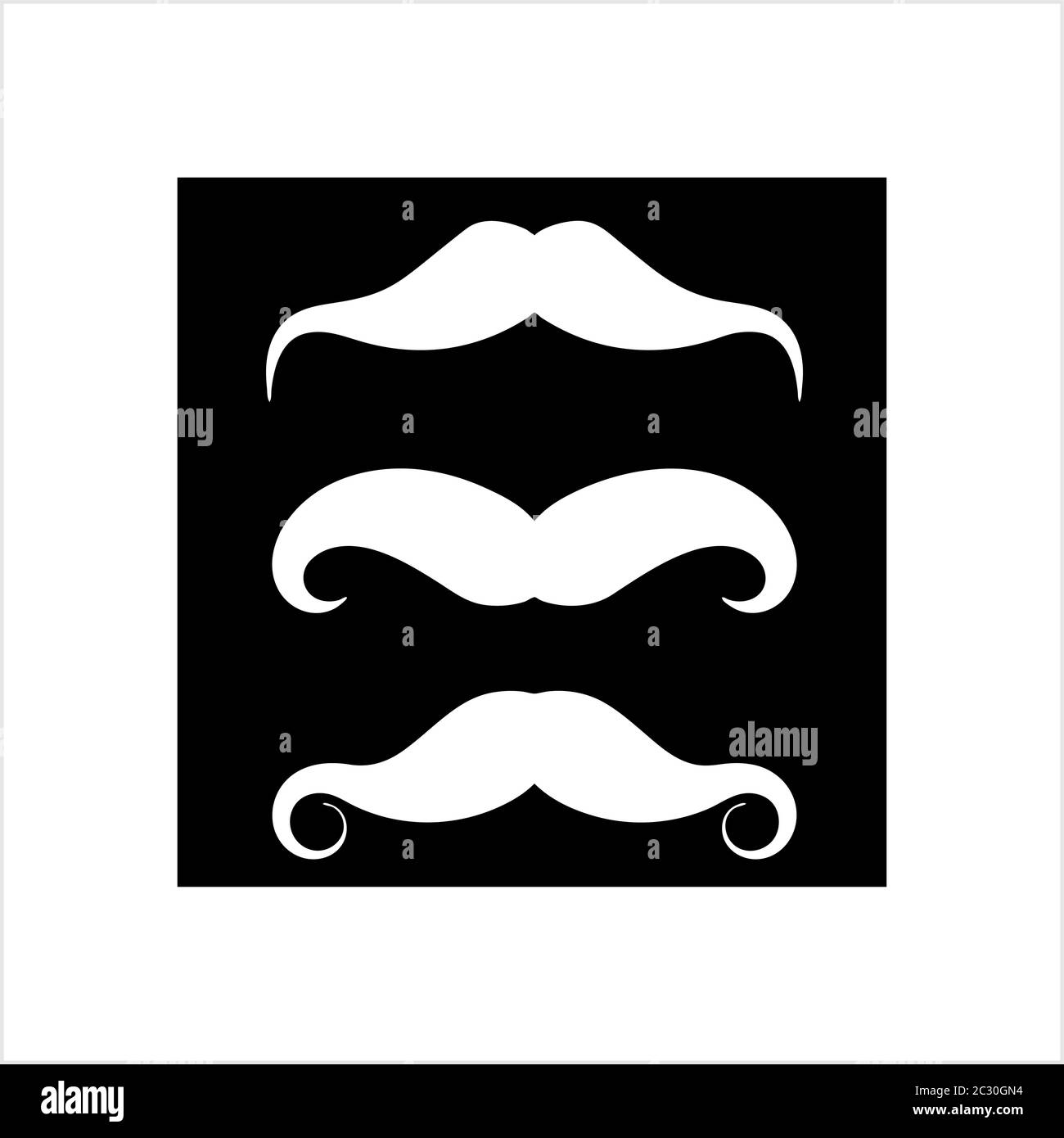 Moustache Icon, Mustache Icon Vector Art Illustration Stock Vector