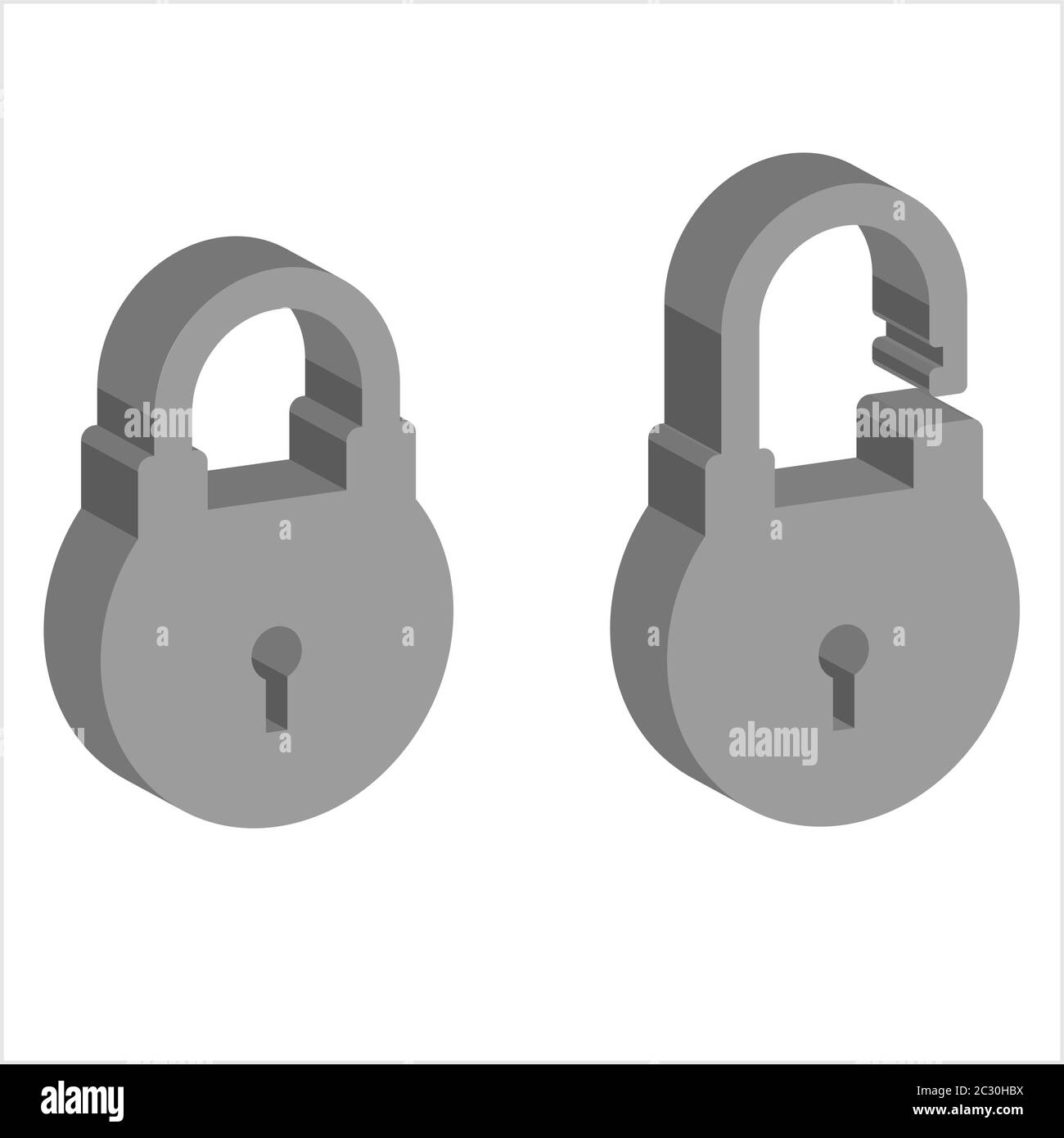 Lock Icon, Security Lock Vector Art Illustration Stock Vector Image ...