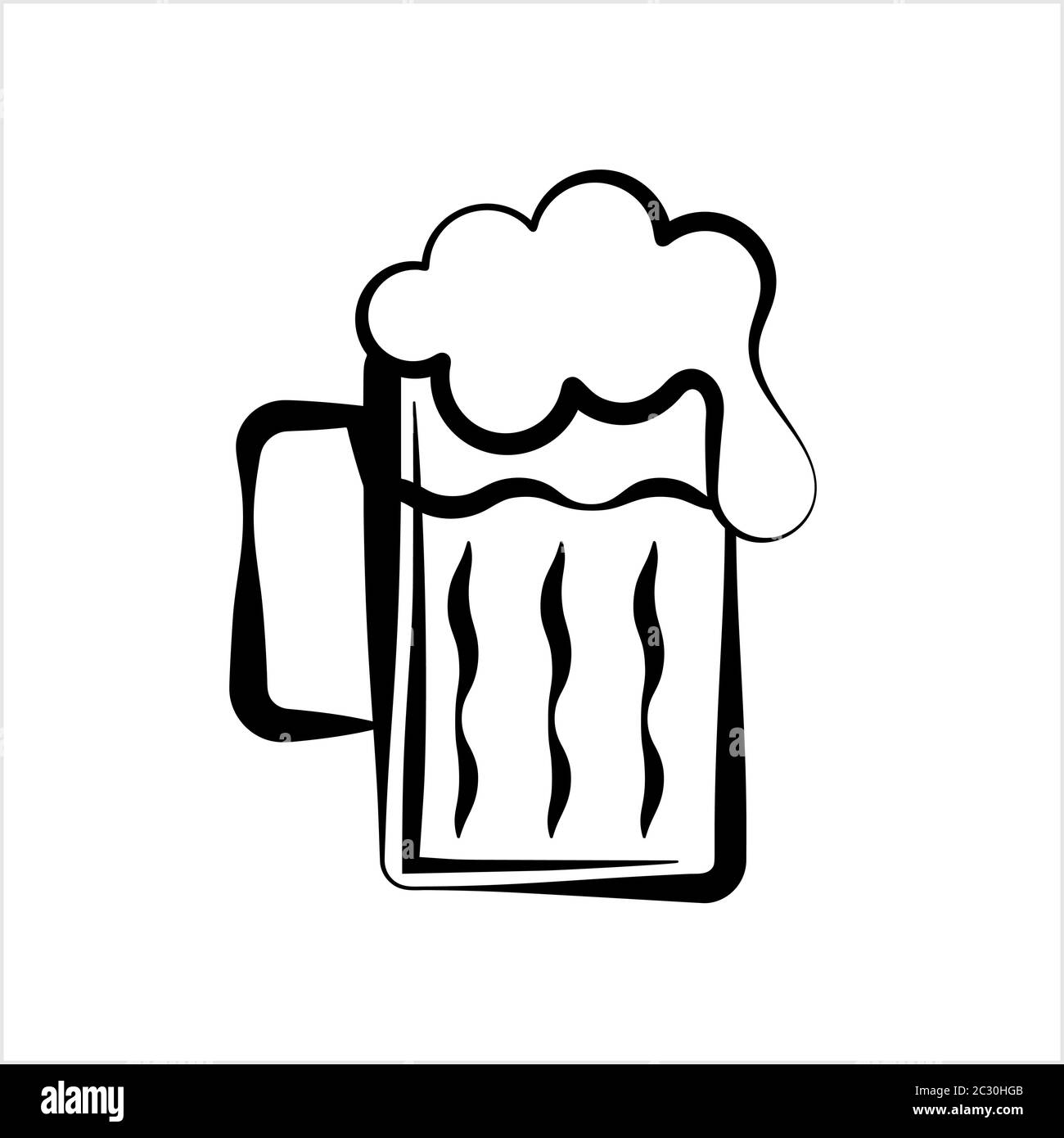 Beer Mug Icon Vector Art Illustration Stock Vector Image & Art Alamy