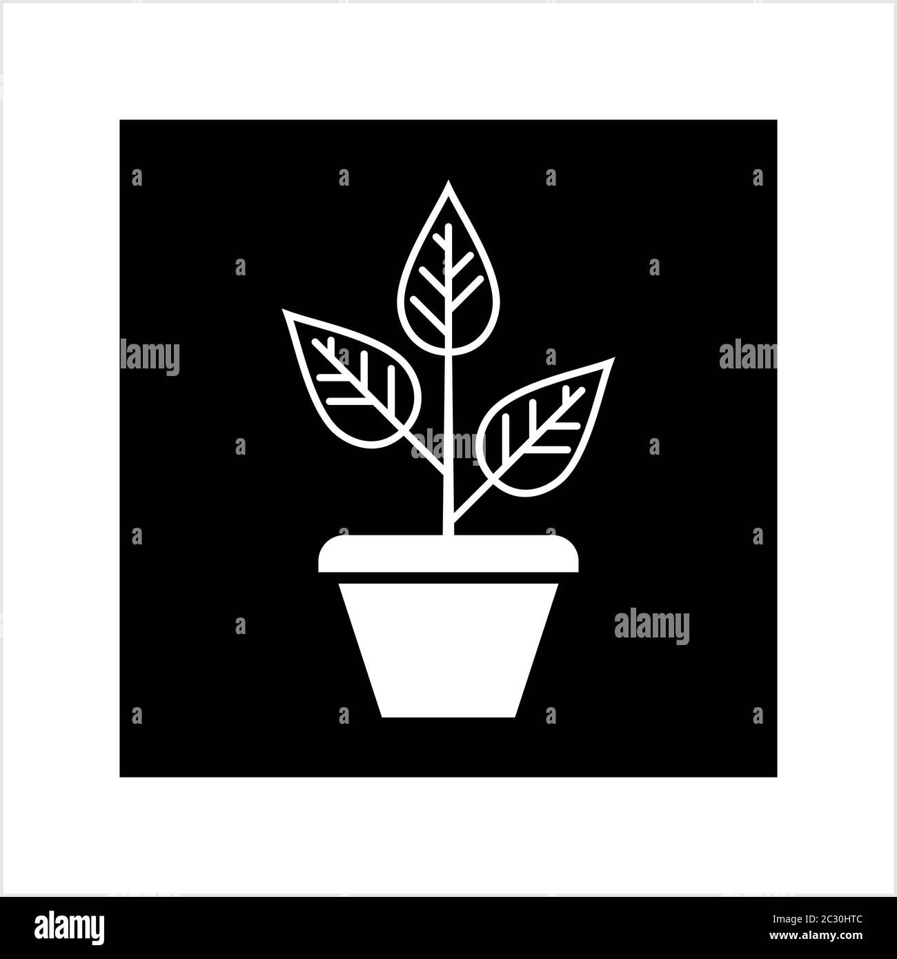 Plant Pot Icon Vector Art Illustration Stock Vector Image & Art - Alamy