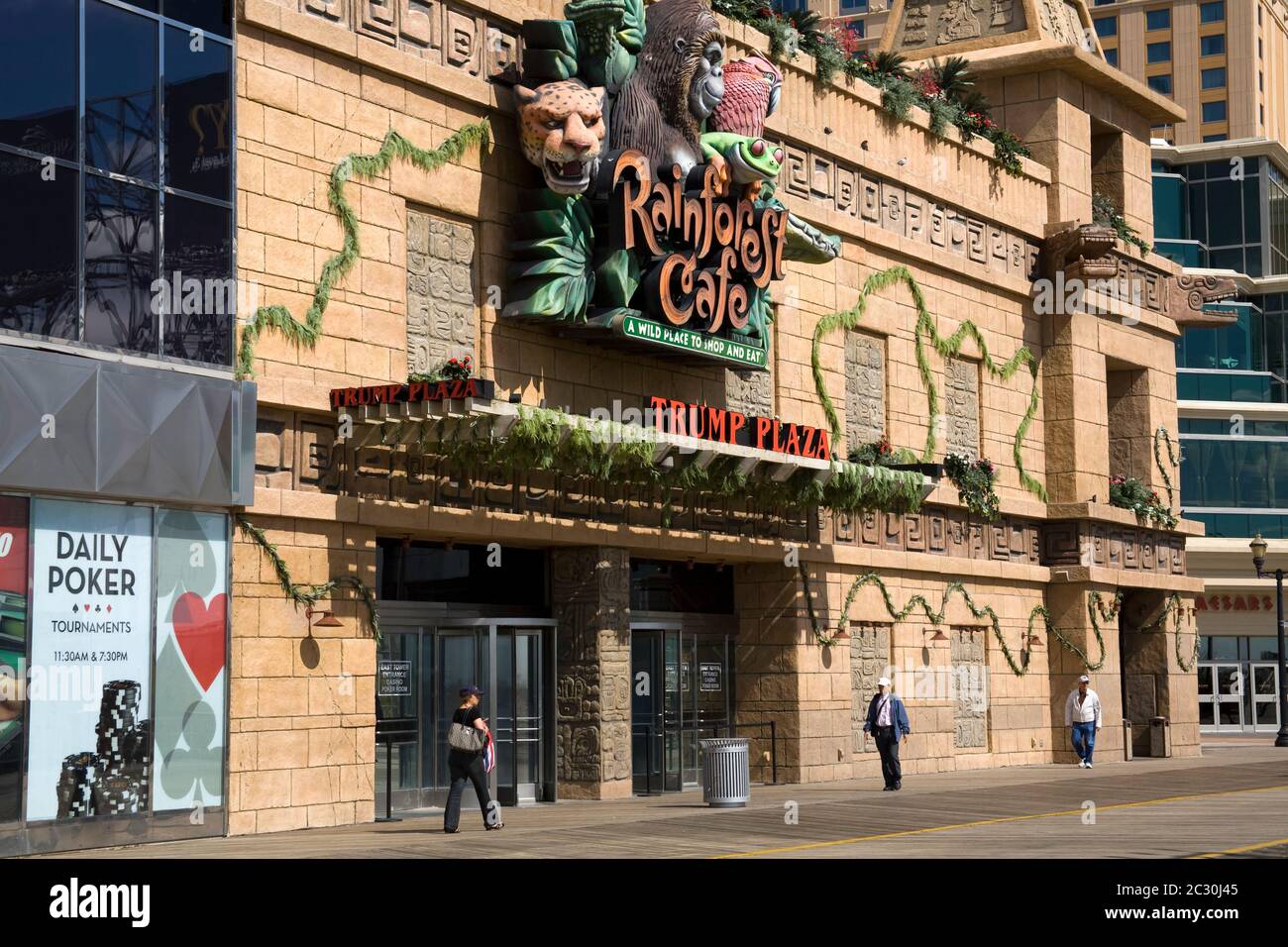 Rainforest Cafe, Atlantic City Boardwalk, New Jersey, USA Stock Photo
