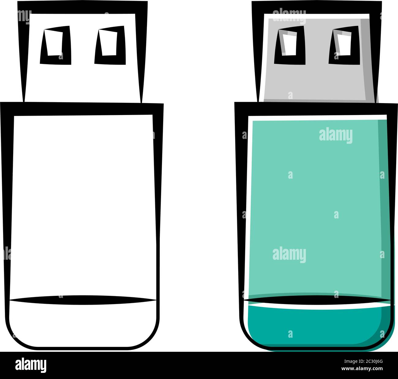 Usb Flash Drive Icon Vector Art Illustration Stock Vector