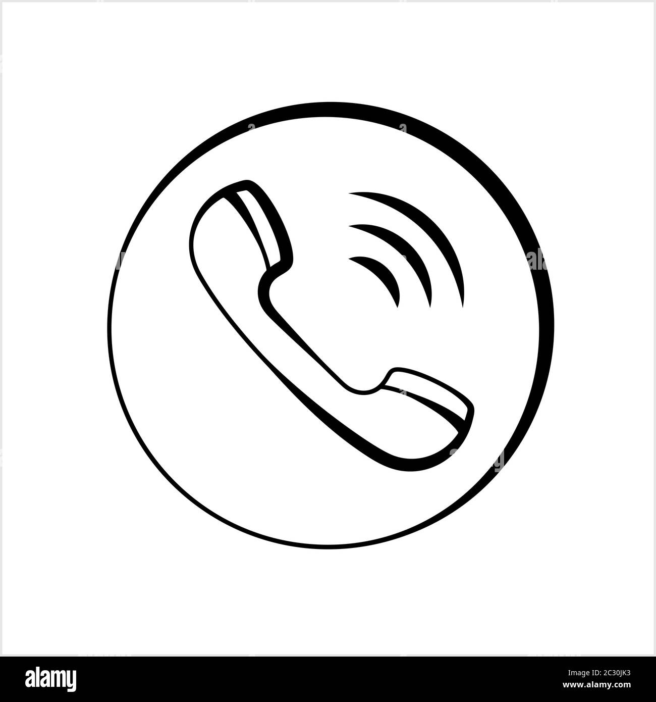 Telephone Receiver Icon Vector Art Illustration Stock Vector Image