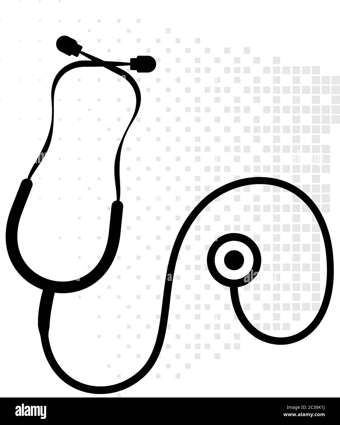Stethoscope Icon, Acoustic Medical Device Vector Art Illustration Stock ...