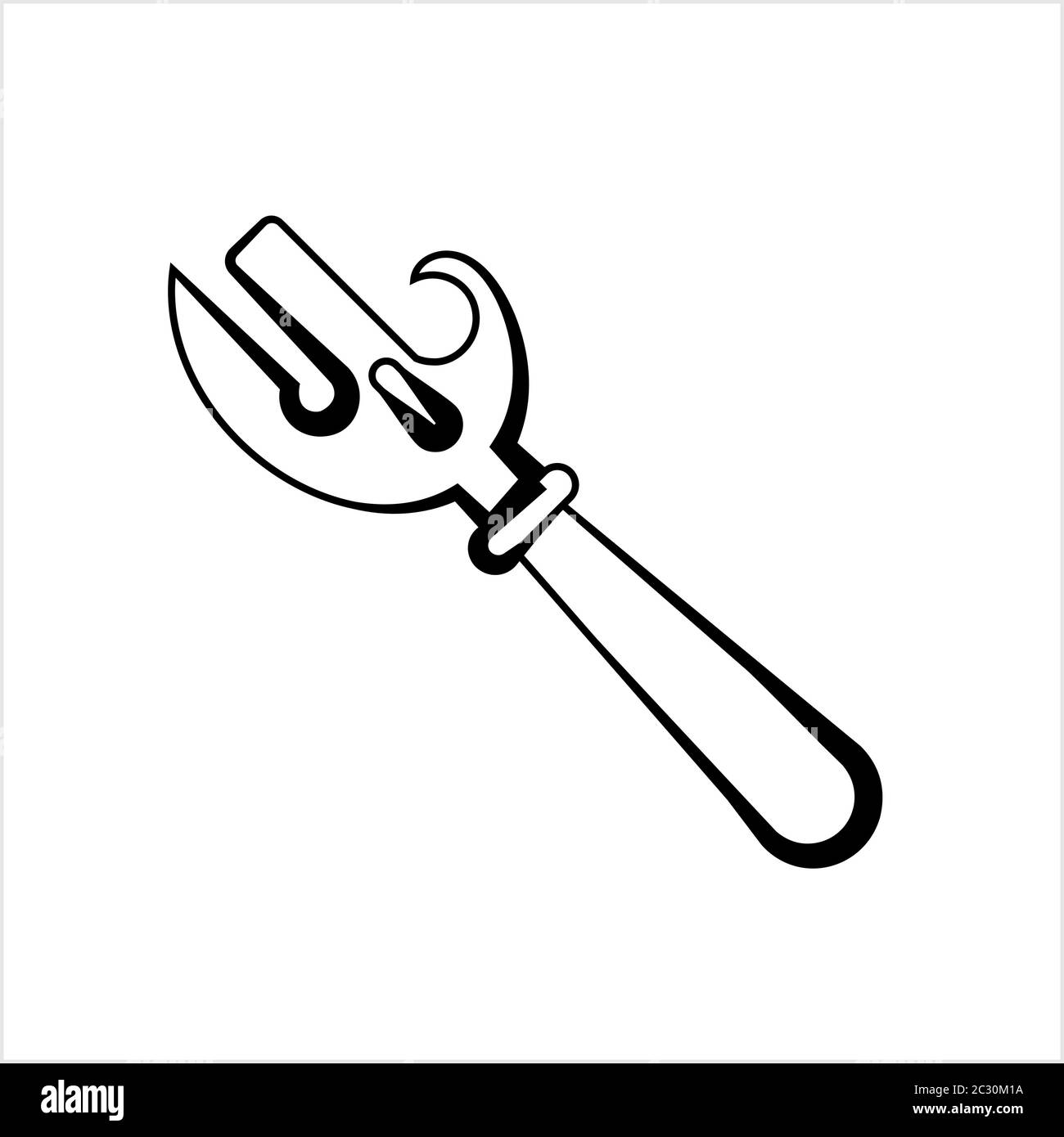 Can Opener Icon Vector Art Illustration Stock Vector