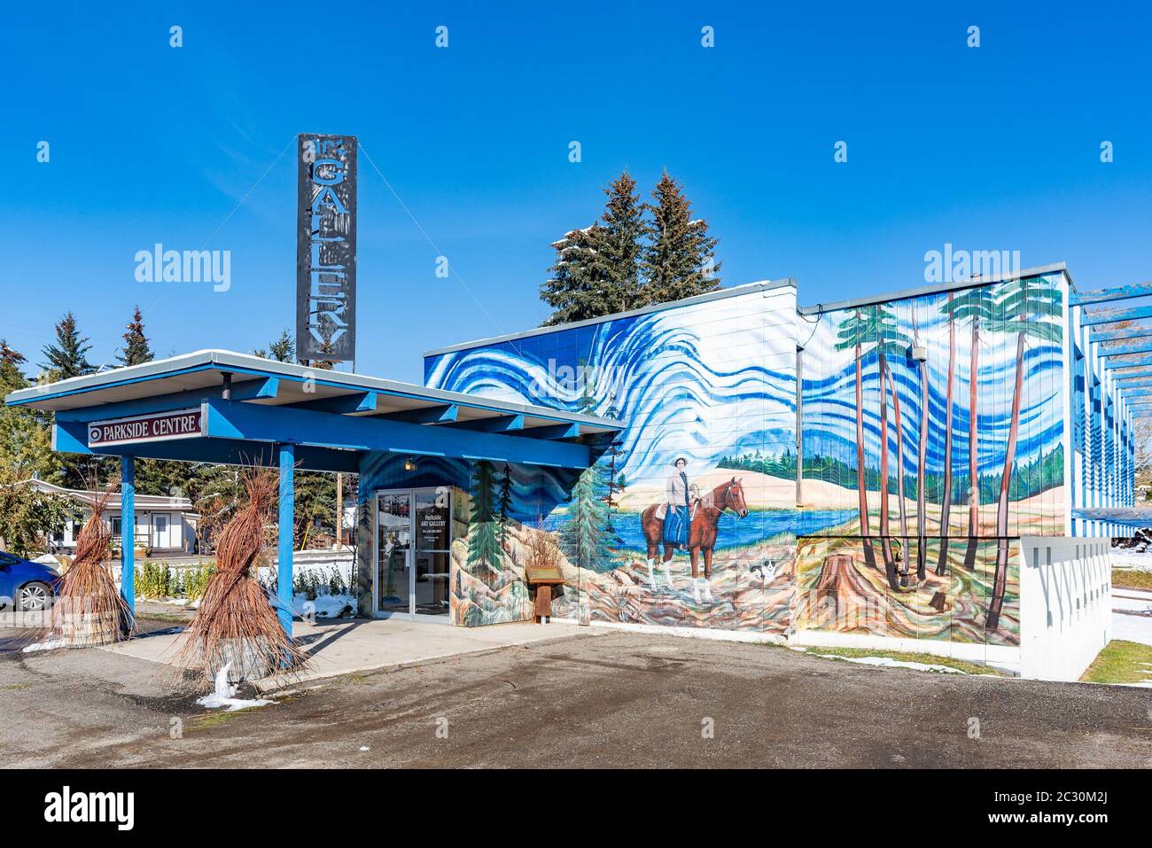 Parkside Centre Art Gallery, 100 Mile House, British Columbia, Canada Stock Photo Alamy