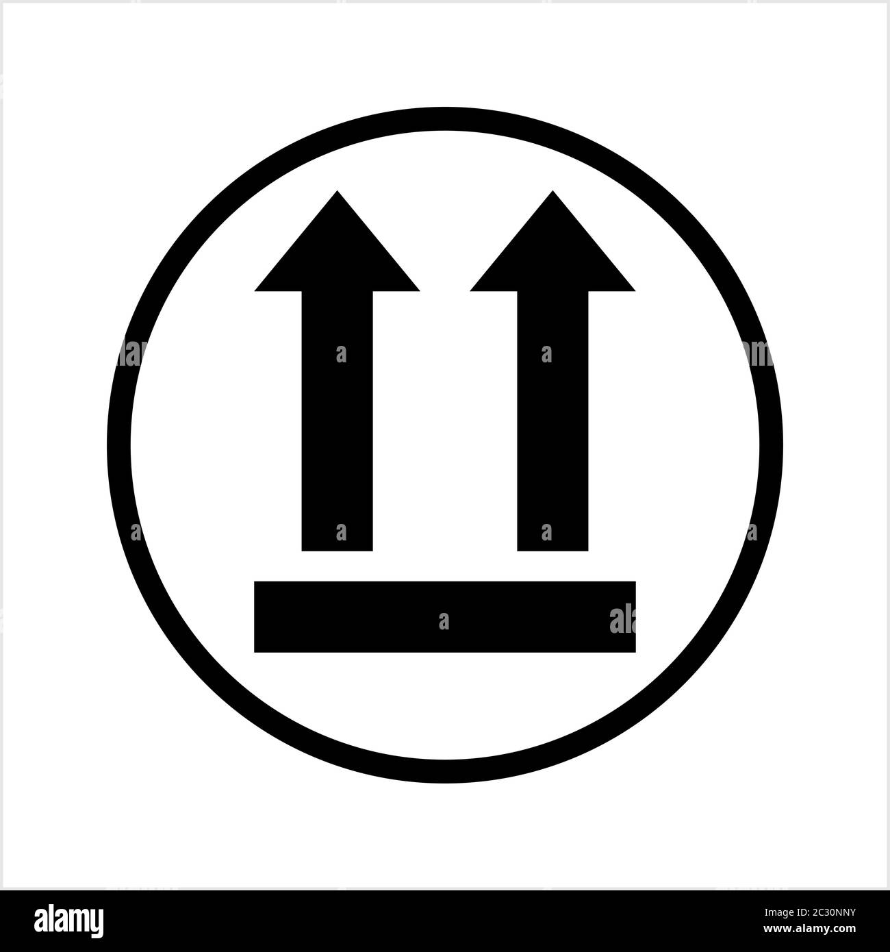 Keep Up, Up Arrow, Package Handling Label Icon Vector Art Illustration Stock Vector Image & Art