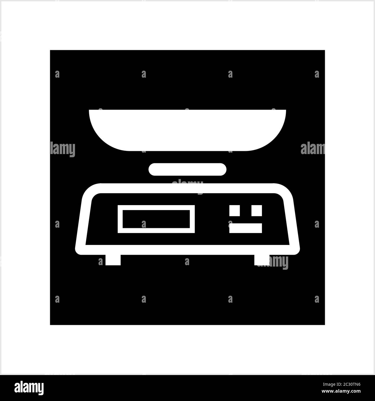 Kitchen Weight Scale Icon Vector Art Illustration Stock Vector Image ...