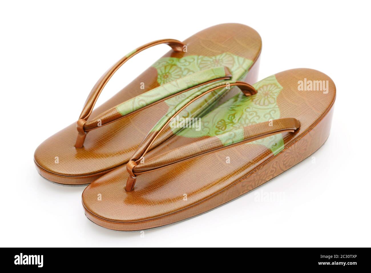 Traditional japanese sandals Zori isolated on white background Stock