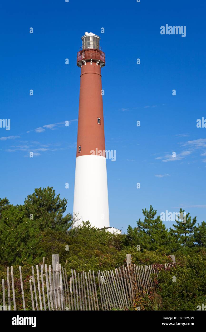 Barnegat Lighthouse in Ocean County, New Jersey, USA Stock Photo