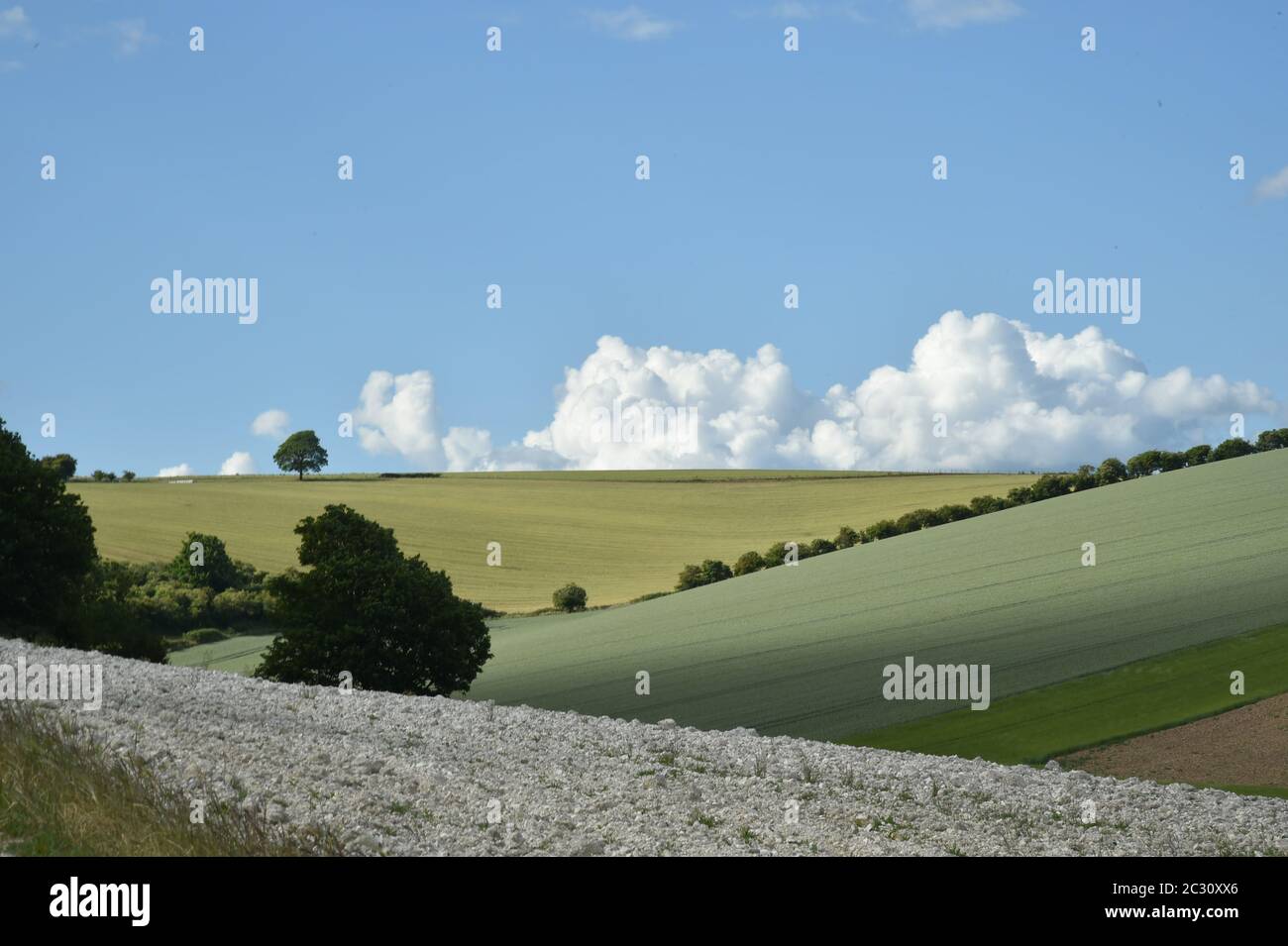 Aerial views of rolling farmland Stock Photo Alamy