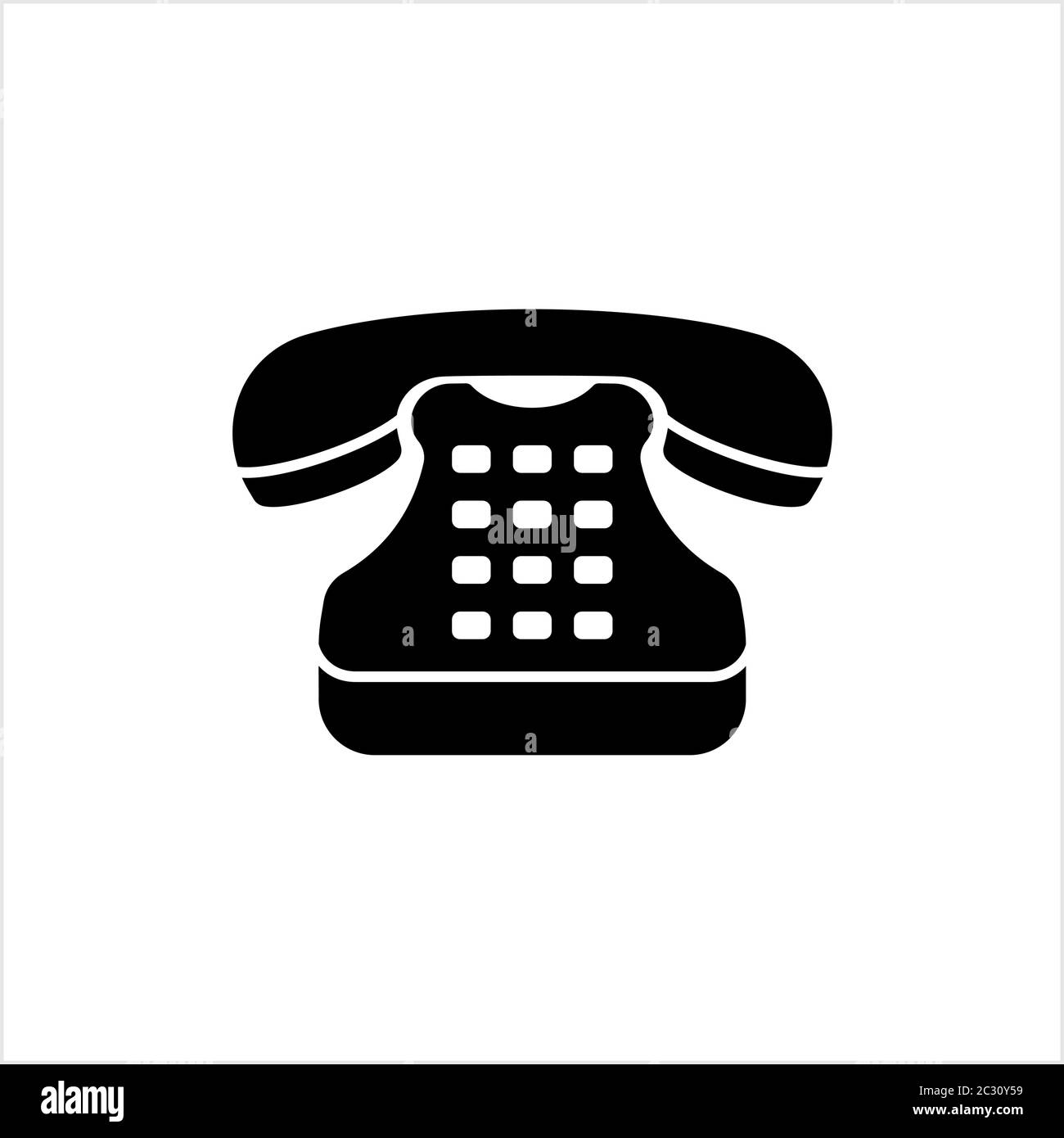 Telephone Icon, Phone Vector Art Illustration Stock Vector Image & Art