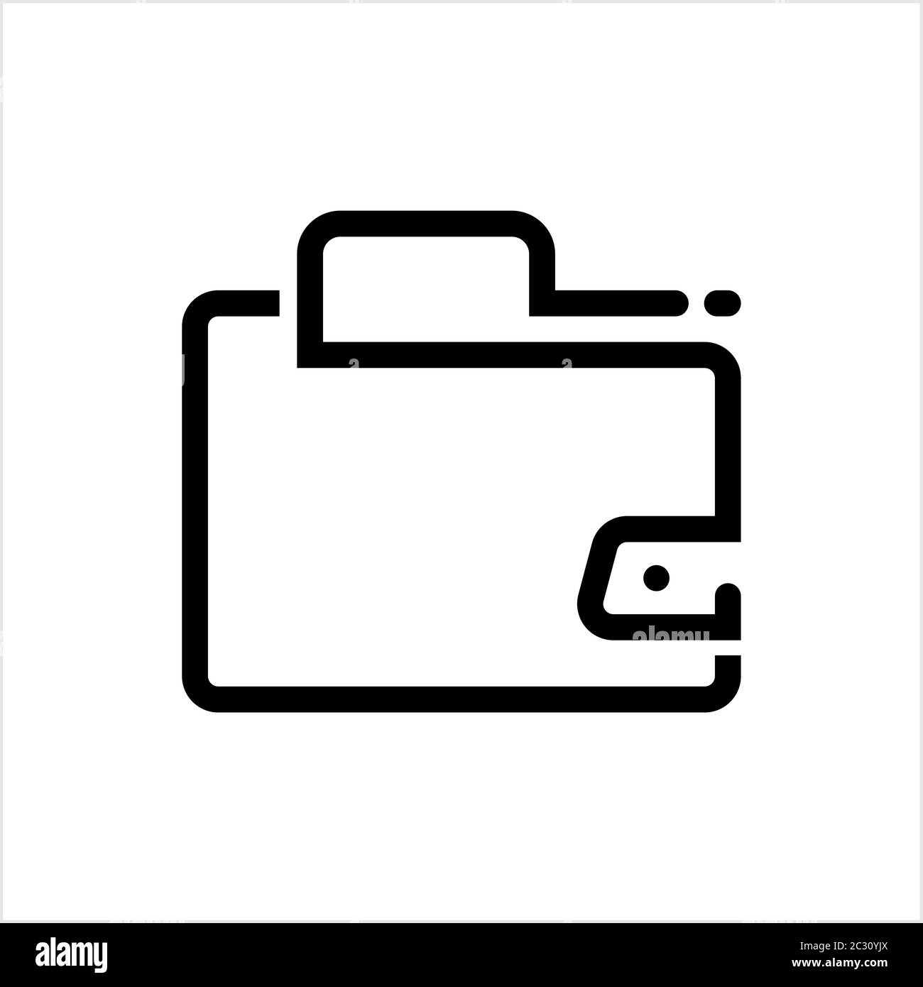 Wallet Icon, Purse Creative Design Vector Art Illustration Stock Vector