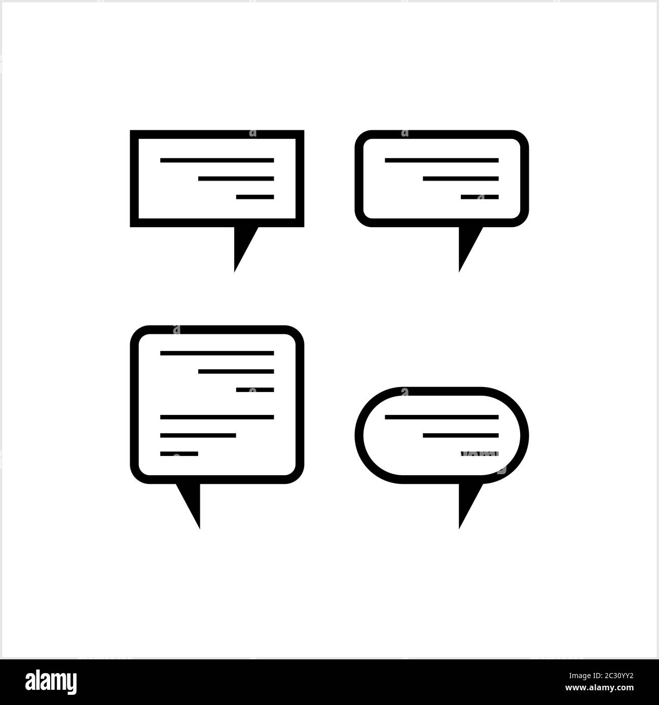 Speech Bubble Icon, Creative Design Vector Art Illustration Stock ...