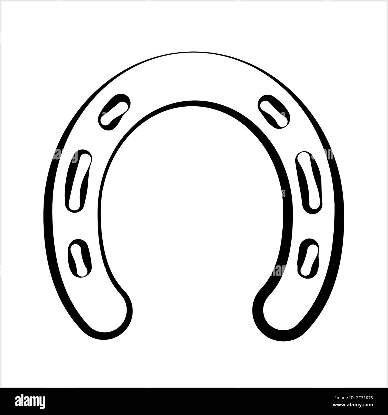 Horse Shoe Icon Vector Art Illustration Stock Vector Image & Art Alamy