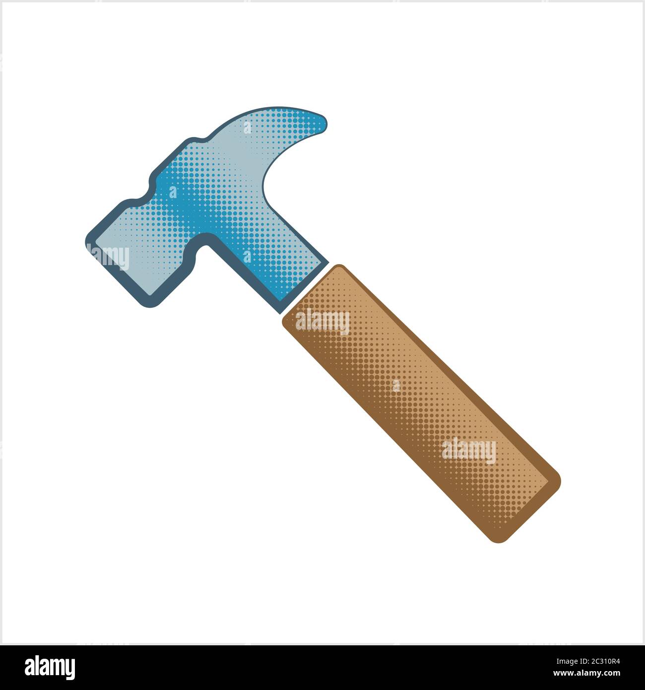 Hammer Icon, Tool Design Vector Art Illustration Stock Vector Image ...