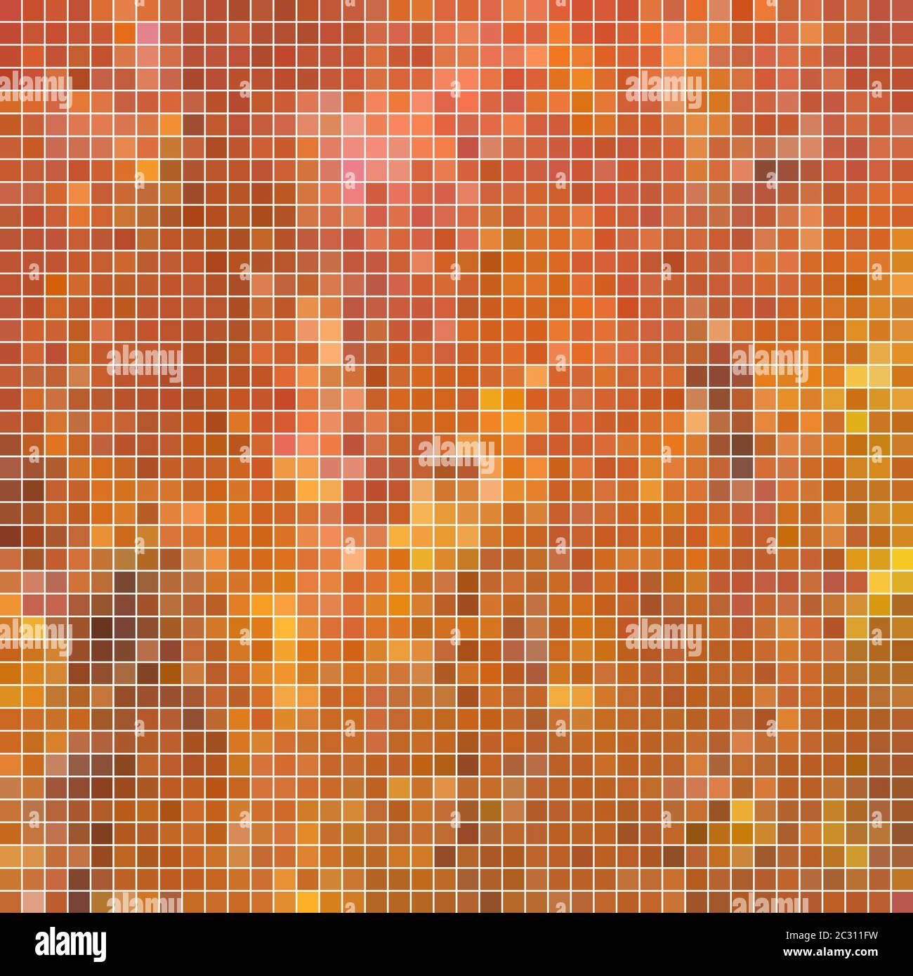 abstract square pixel mosaic background - orange Stock Photo - Alamy