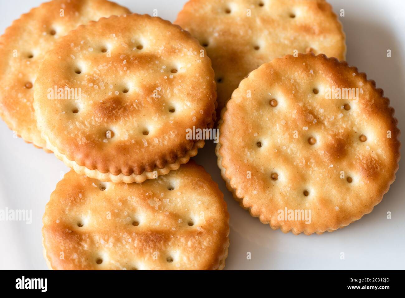 Peanut Butter Filled Butter Crackers Stock Photo Alamy