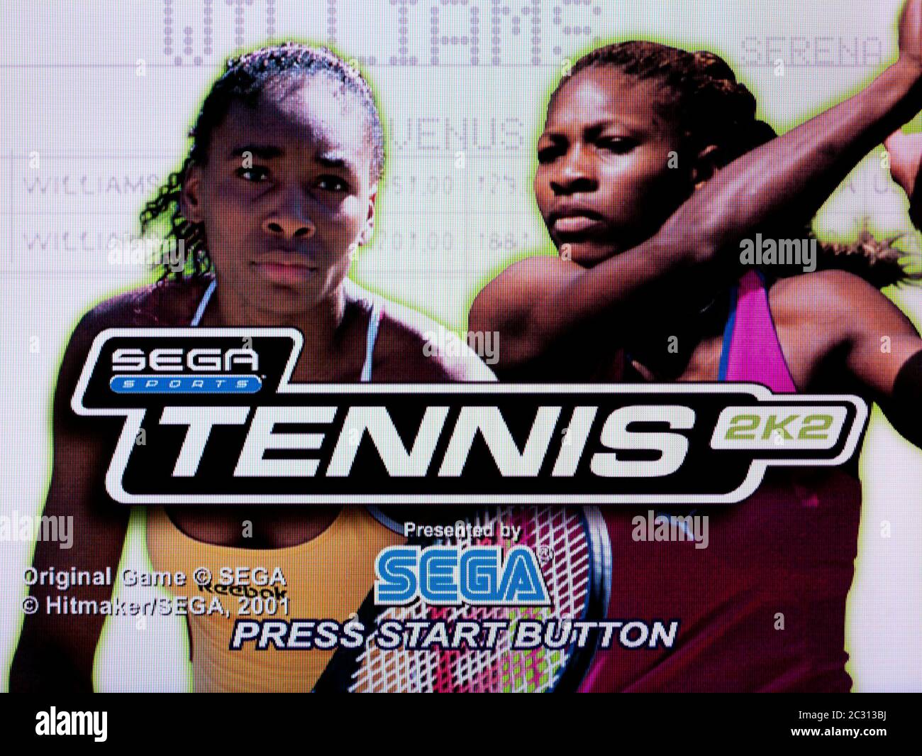 Sega Sports Tennis 2K2 - Sega Dreamcast Videogame - Editorial use only Stock Photo