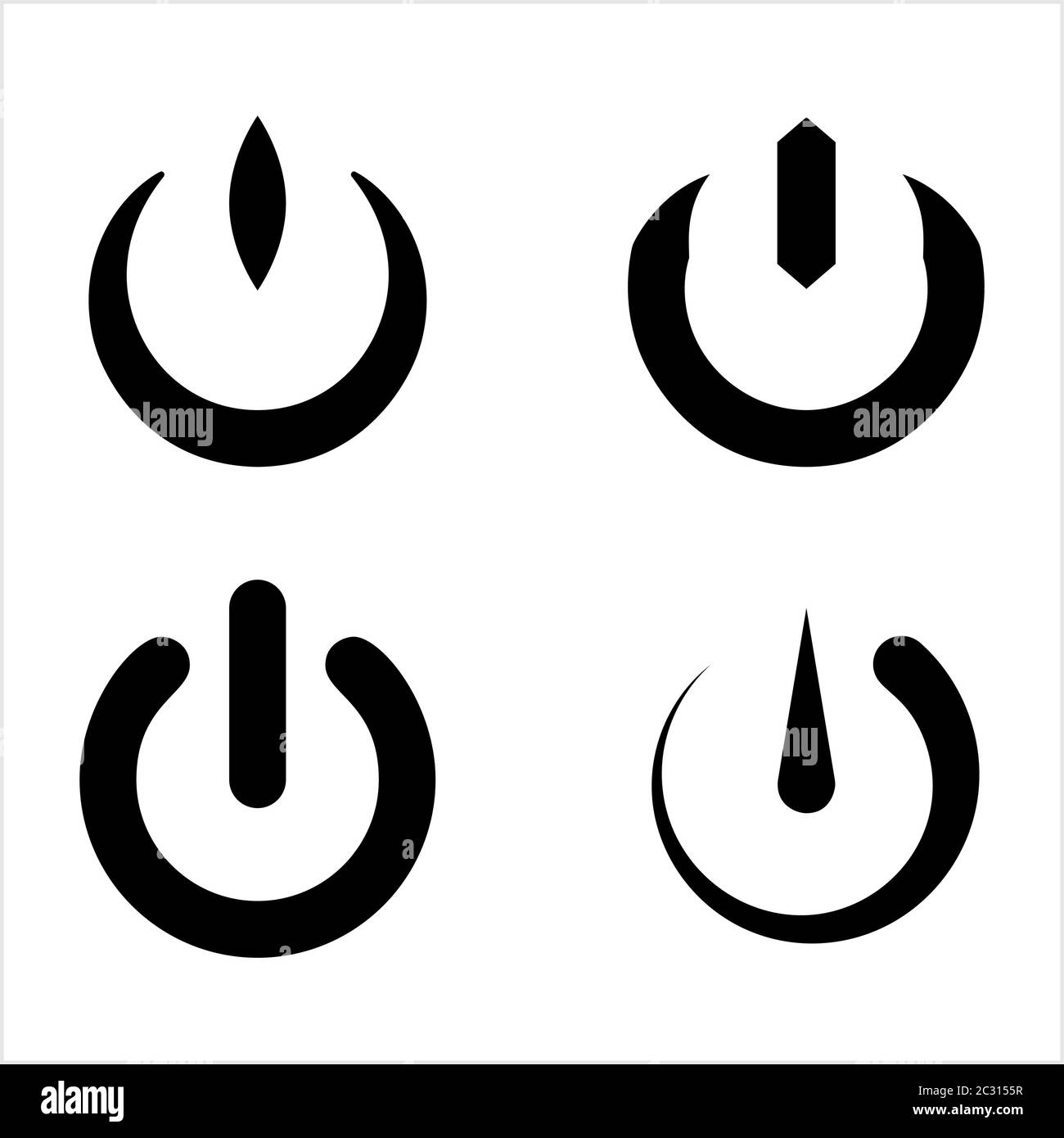 Power Button Icon Vector Art Illustration Stock Vector