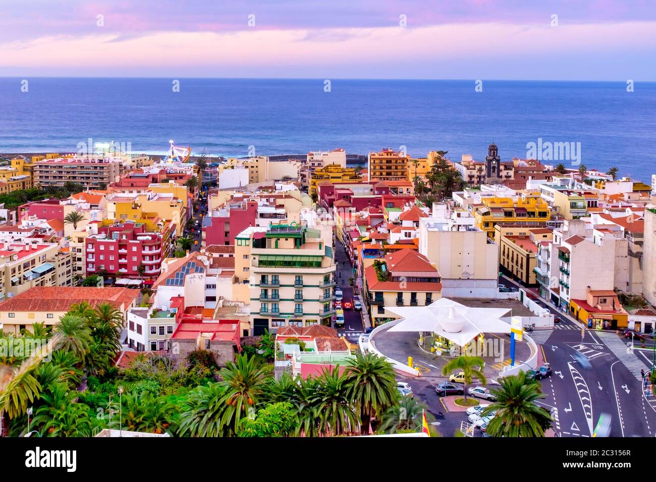 View from the Mirador Dulce Maria Loynaz,  Puerto de la Cruz, Tenerife, Canary Islands, Spain Stock Photo