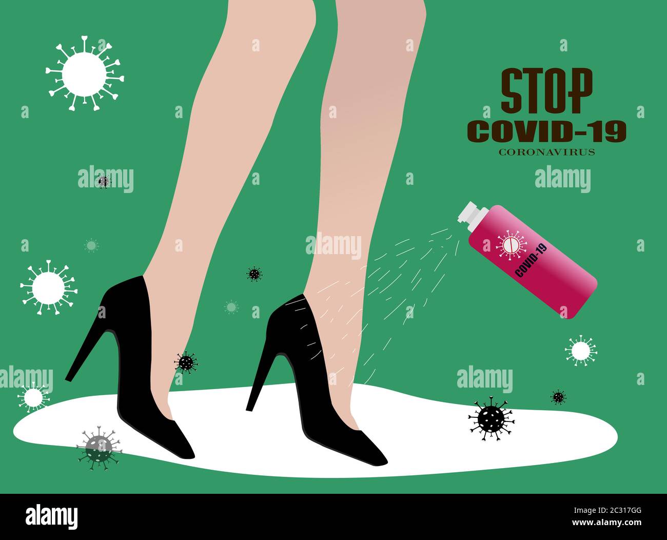 UV Light alcohol spray for cleaning pair of shoes Stock Photo - Alamy