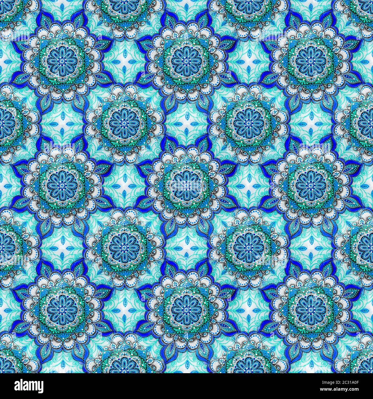 Seamless background from a set of decorative ceramic dishes hand ...