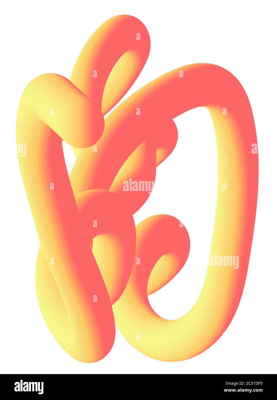 Fluid wavy shape gradient background for poster banner or flyer. Liquid 3d futuristic style. Orange color Stock Vector