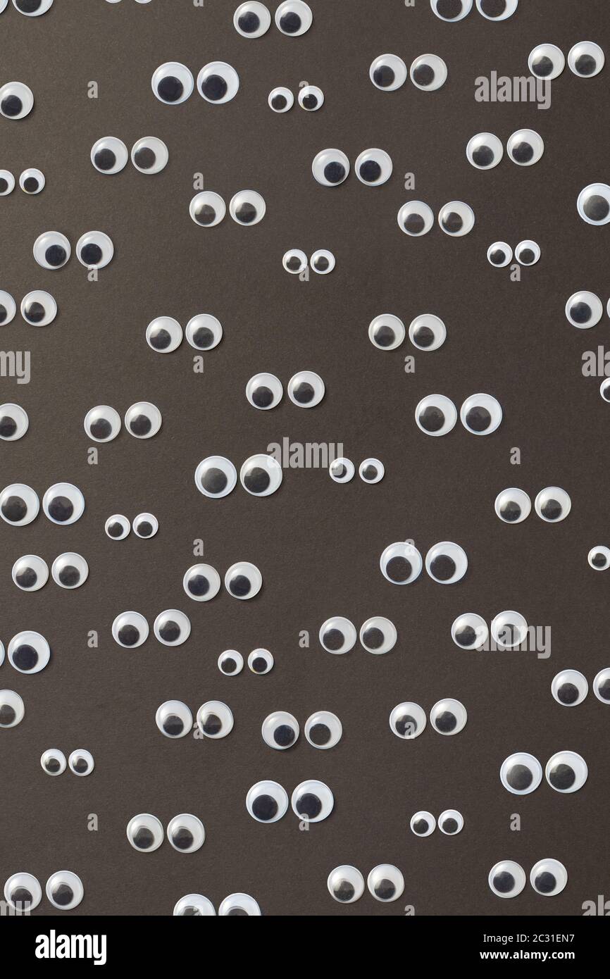 Plastic Googly eyes background for toys and dolls Stock Photo Alamy