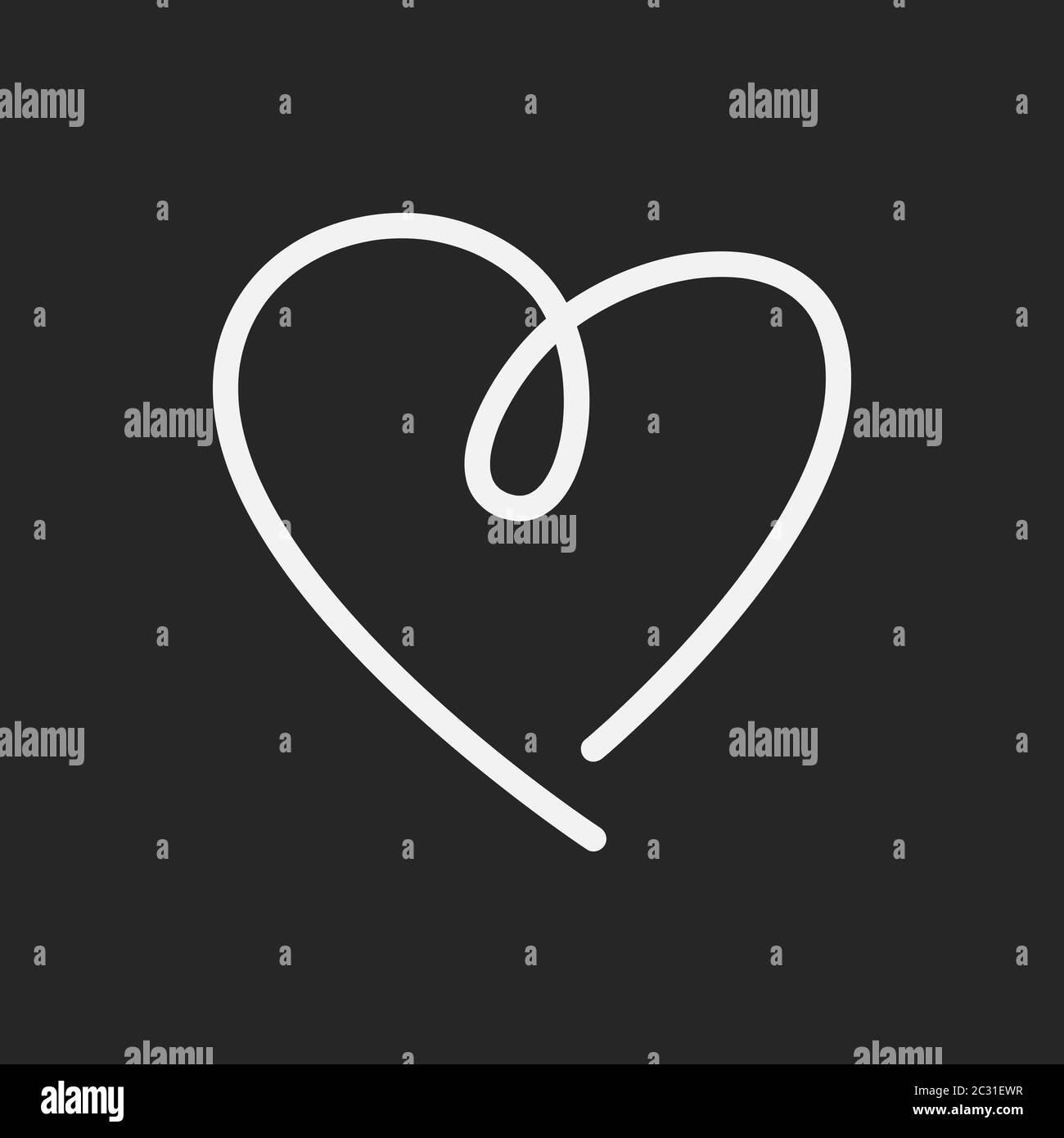 Line art icon of heart Stock Vector Image & Art - Alamy
