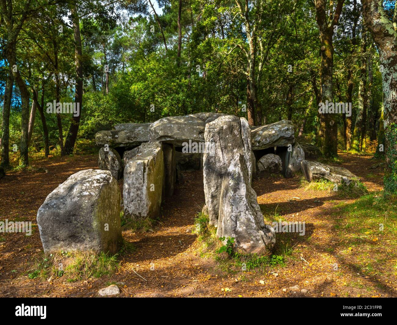 Megalithic site of Mane Croch near Erdeven, Western Brittany, France Stock Photo