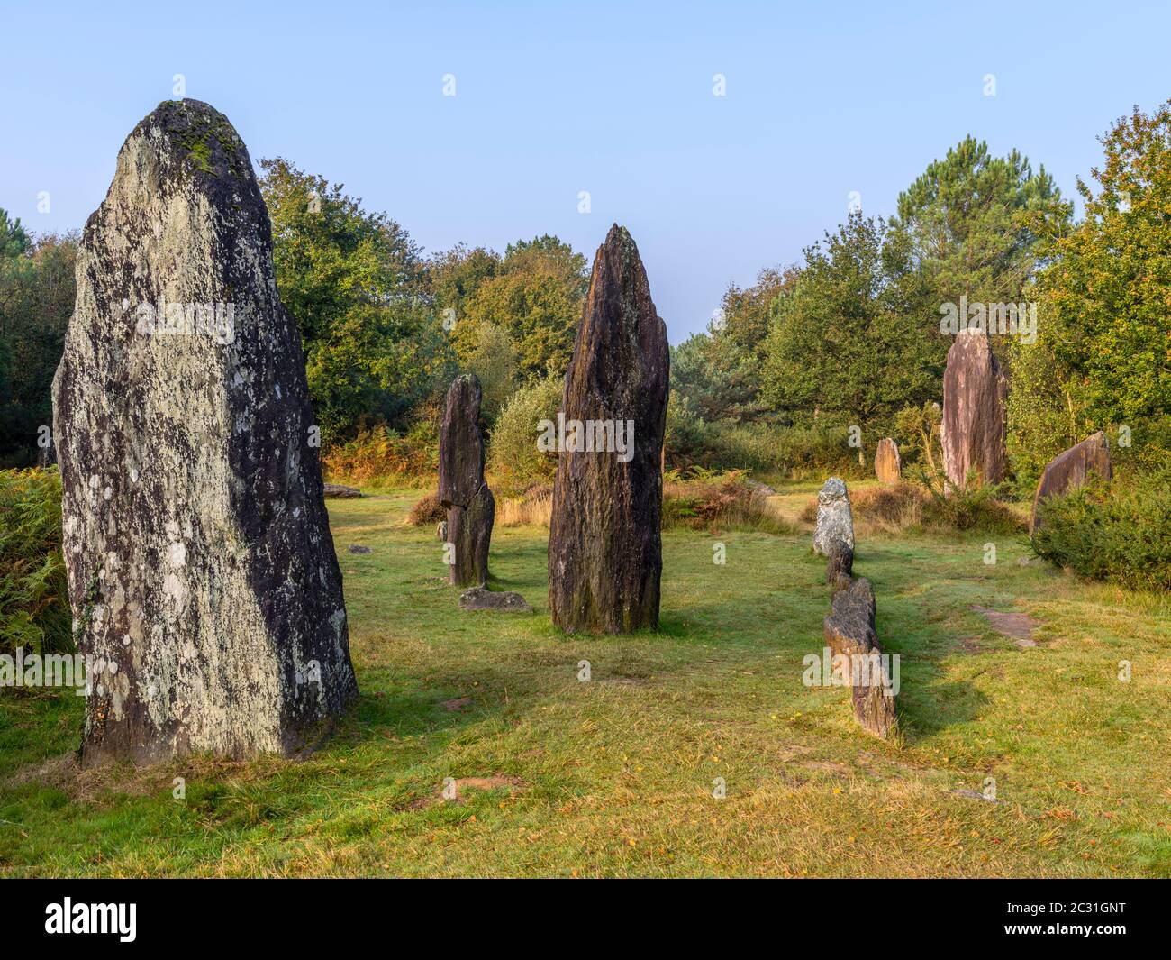 Megalithic site of Monteneuf, Ille-et-Vilaine, Brittany, France Stock Photo