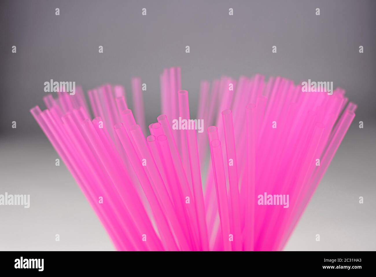 Pink plastic straws for use in soft drinks, juices, and alcoholic