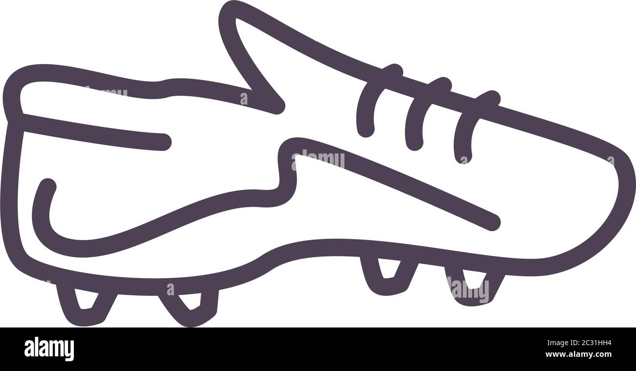 shoe line style icon design, Soccer football sport hobby competition ...