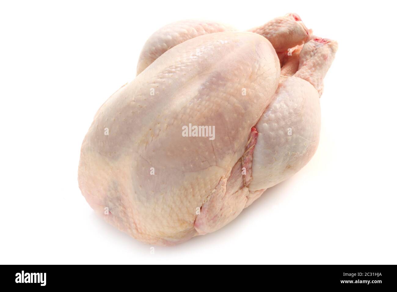 Whole Raw Chicken Isolated On White Stock Photo Alamy