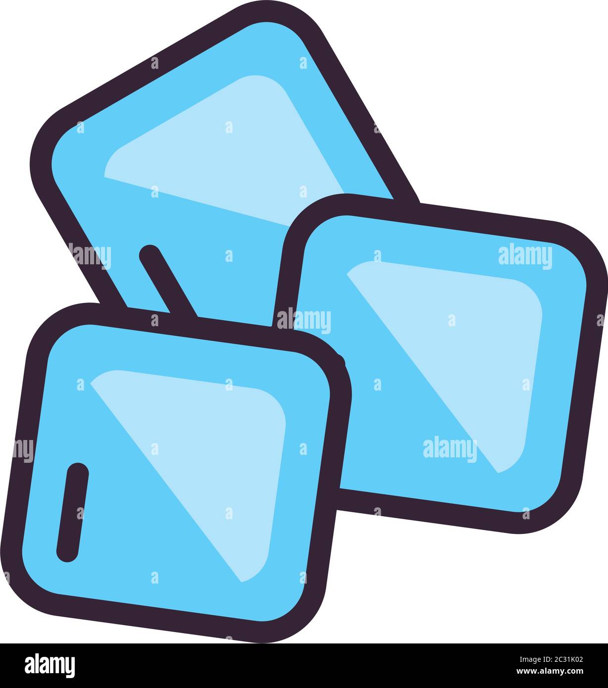 Frozen food, ice cubes Stock Vector Images - Alamy