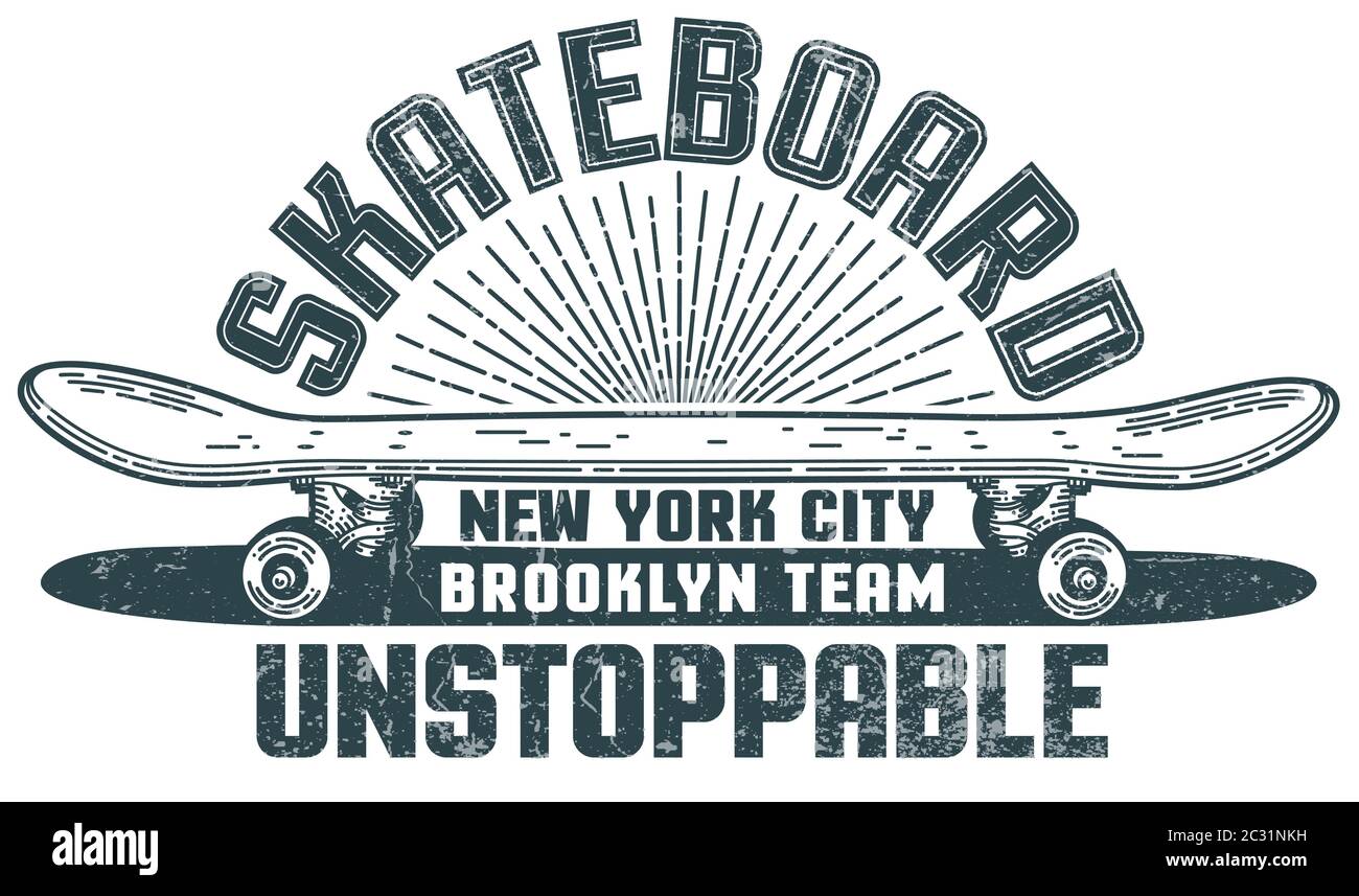 Skateboard logo in the style of hand-drawn hipster print Stock Vector Image  & Art - Alamy