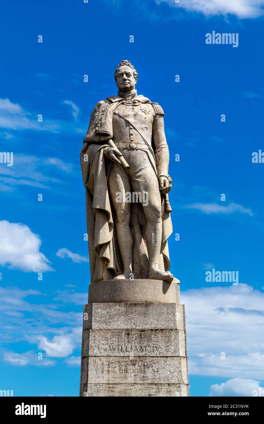 Statue of William IV by Samuel Nixon in Greenwich, London, UK Stock Photo