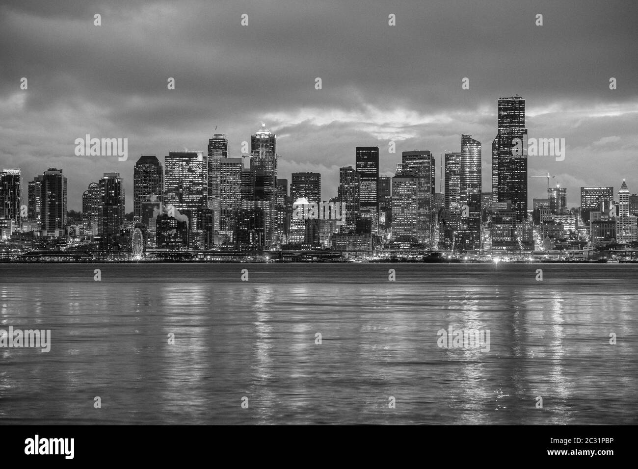 City skyline, Seattle, Washington, USA Stock Photo