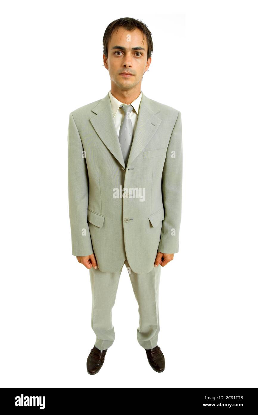 young business man full body isolated on white background Stock Photo ...
