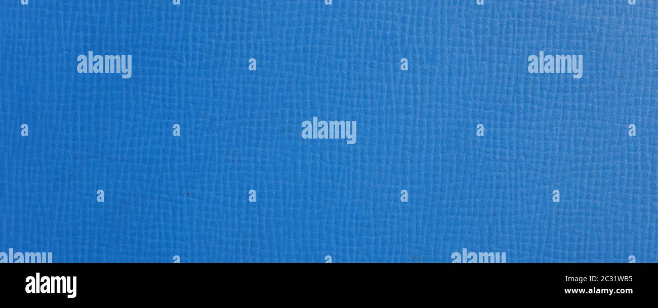 wide Blue leatherette texture useful as a background Stock Photo