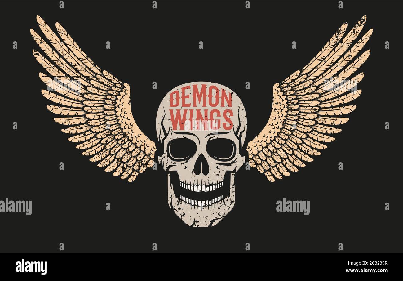 Vector wings on grunge Stock Vector Images - Alamy