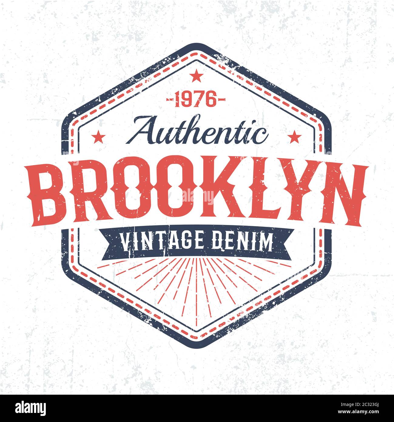 Brooklyn authentic vintage emblem Stock Vector