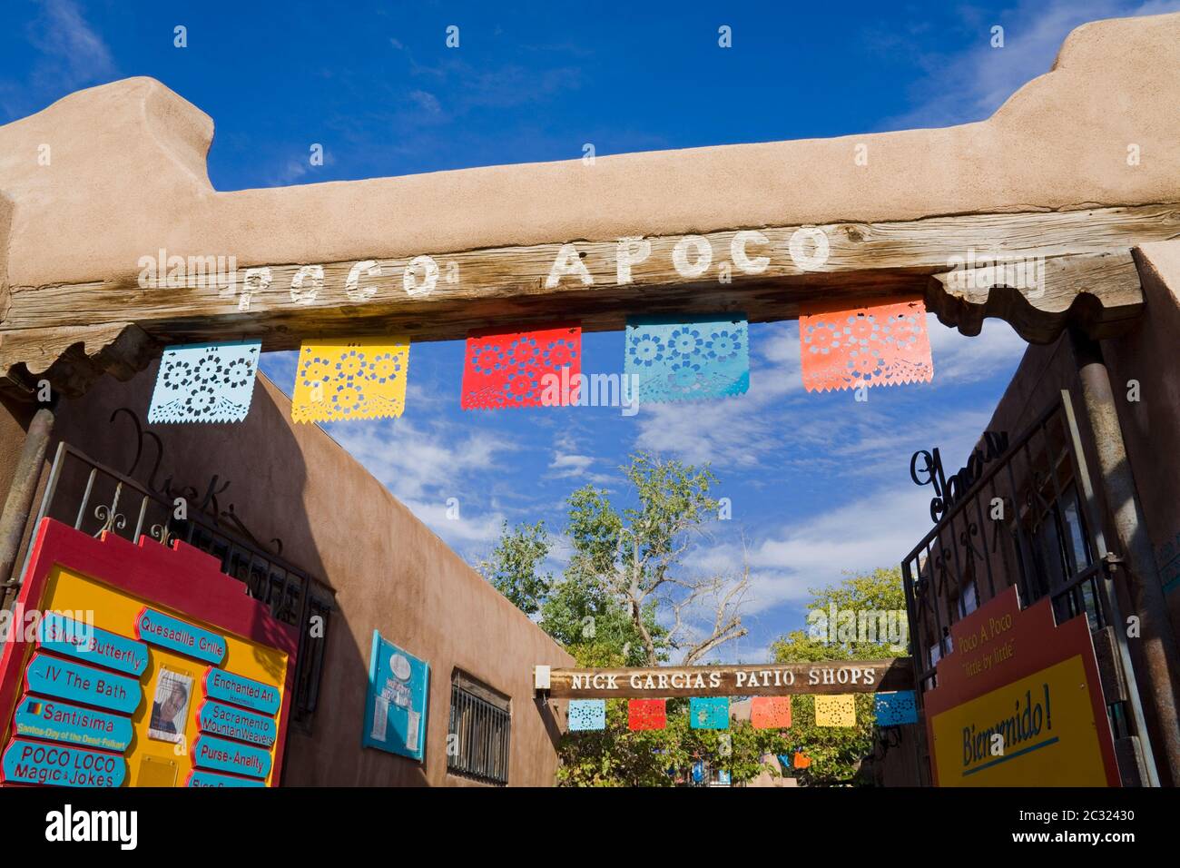 Poco Apoco patio in Old Town,Albuquerque,New Mexico,USA Stock Photo Alamy